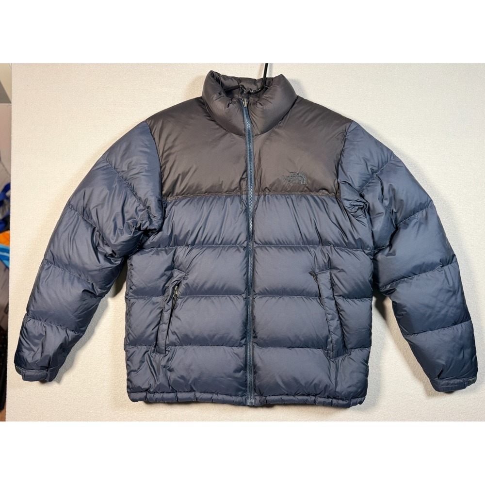 The North Face Men's Puffer Coat - Black Blue - Size L - Polyester / Nylon